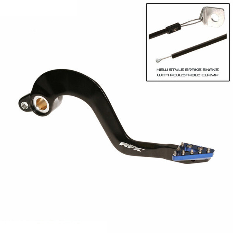 Pédale de frein arrière RFX Pro Anodisé Dur Noir/Bleu pour Yamaha YZ 125 (05-26) - FXRB4040199BU