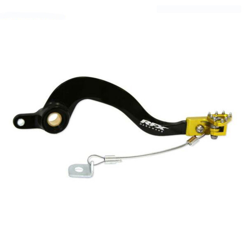 Pédale de frein arrière RFX Pro Anodisé Dur Noir/Jaune pour Suzuki RM 85 (02-23) - FXRB3030199YL