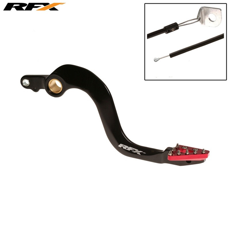 Pédale de frein arrière RFX Pro Anodisé Dur Noir/rouge pour Honda CR 250 R (02-07) - FXRB1040199RD