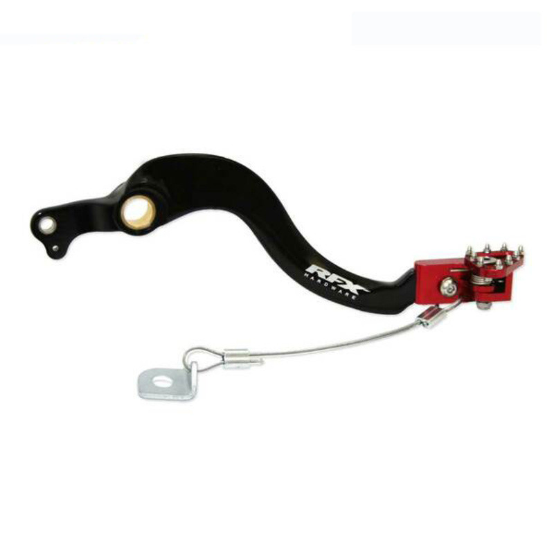 Pédale de frein arrière RFX Pro Noir/Rouge pour Honda CRF 450 X (05-20) - FXRB1060199RD