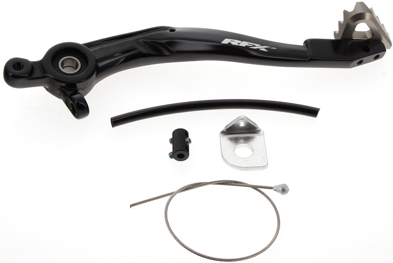 Pédale de frein arrière RFX Pro Series anodisé Dur Noir/Titane pour Gas Gas MC 450 F (21-23) - FXRB5050199HA