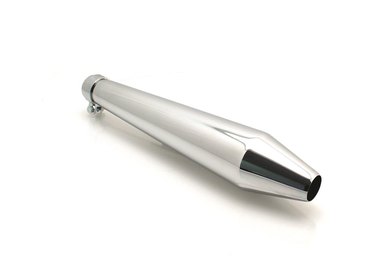 Silencieux Moto Universel Chrome V-Parts Séries Peashooter