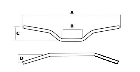 Guidon Alu Tommaselli Vintage Flat track