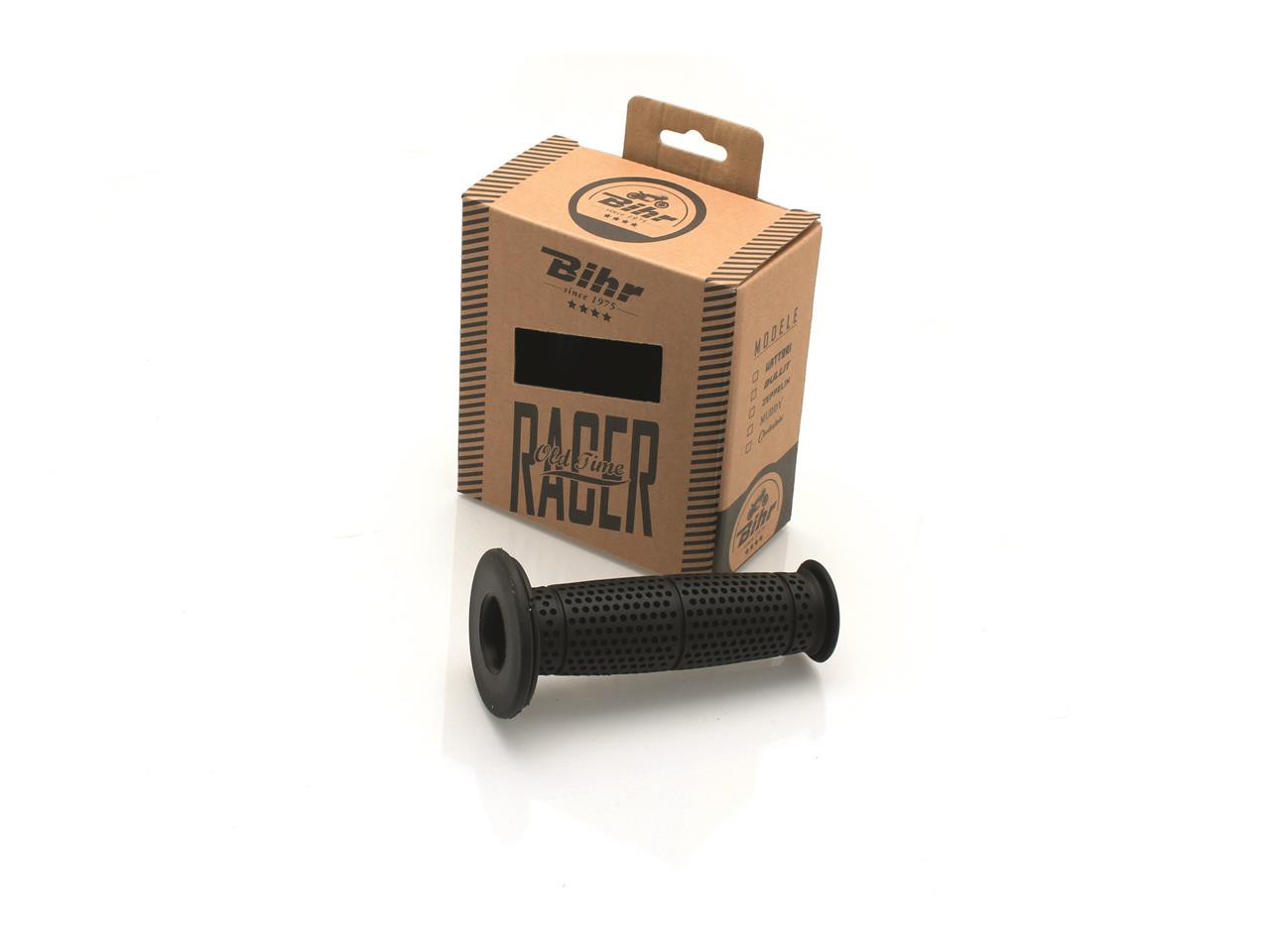 Poignée Moto Vintage Bihr Muddy noires - Ø22mm