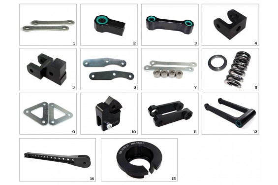 Kit Rabaissement -30mm Yamaha YZF-R125 (08-13) Kit Rabaissement -30mm Yamaha YZF-R125 (08-13)