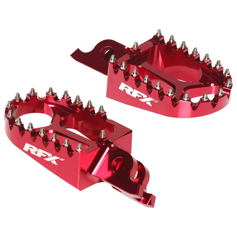 Paire de Repose-pieds RFX Pro Rouge pour Honda CRF 230 F (03-12) - FXFR1020099RD