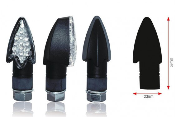 Clignotant LED Moto Adaptables Homologué DARTS Noir Clignotant LED Moto Adaptables Homologué DARTS Noir