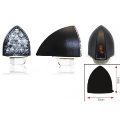 Clignotants LED Adaptables Moto Homologués PROFIL Noir