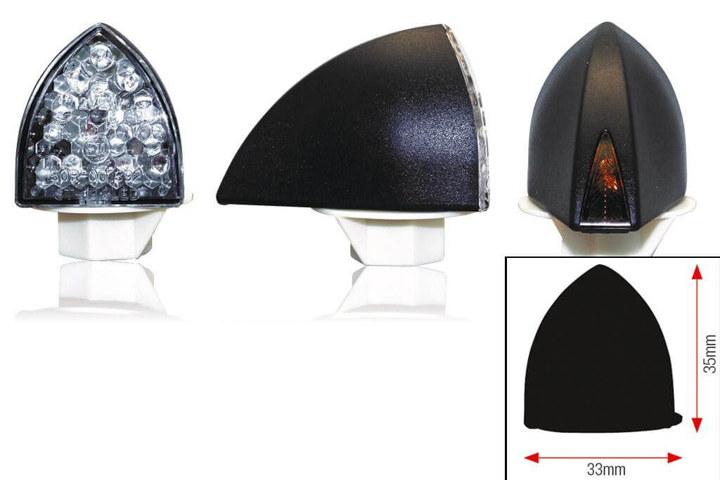 Clignotant LED Moto Homologué PROFIL Noir