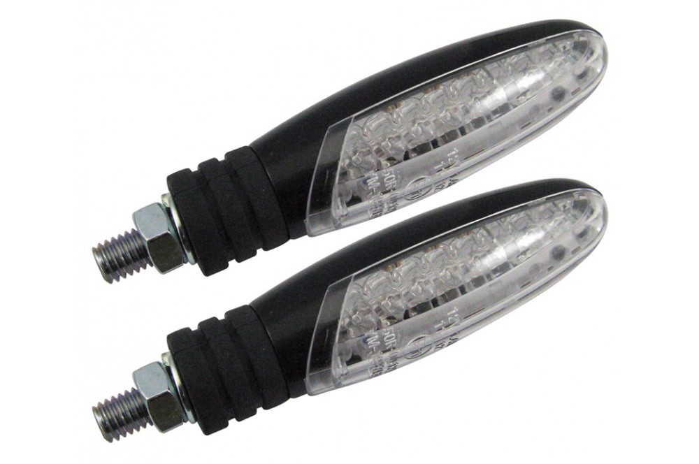 Clignotants LED Moto SUCANY - 12V, 6 LED, Mode Flowing, IP67, Filetage M8 - Pour Scooters, Quads, Harley, Yamaha, Etc. - Lot De 2