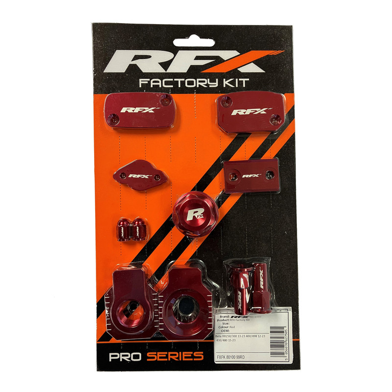 Kit Pièces Anodisées RFX Factory pour Beta RR 498 4T Enduro (12-14) - FXFK8010099RD Kit Pièces Anodisées RFX Factory pour Beta RR 498 4T Enduro (12-14) - FXFK8010099RD