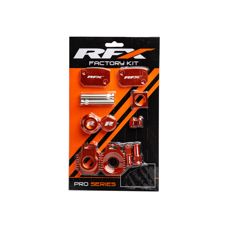 Kit Pièces Anodisées RFX Factory pour KTM 250 EXC (14-23) - FXFK5160099OR Kit Pièces Anodisées RFX Factory pour KTM 250 EXC (14-23) - FXFK5160099OR