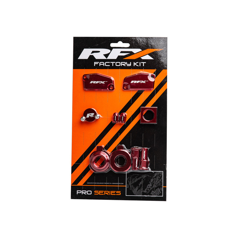 Kit Pièces Anodisées RFX Factory pour KTM 85 SX (21-24) - FXFK5190099RD Kit Pièces Anodisées RFX Factory pour KTM 85 SX (21-24) - FXFK5190099RD