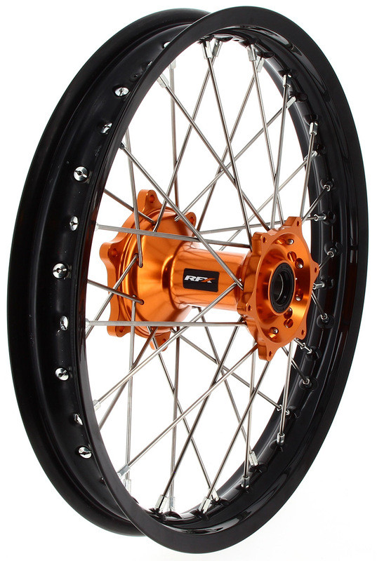 Roue Arrière Complète Moyeu Orange RFX Race MX 19x2,15 pour KTM 125 SX (13-22) - FXWH 50012 55OR
