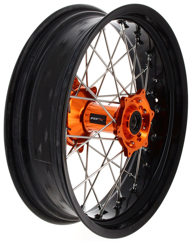 Roue Arrière Complète Moyeu Orange RFX Race SM 17x4,50 pour KTM 250 EXC (95-23) - FXWH 50031 55OR