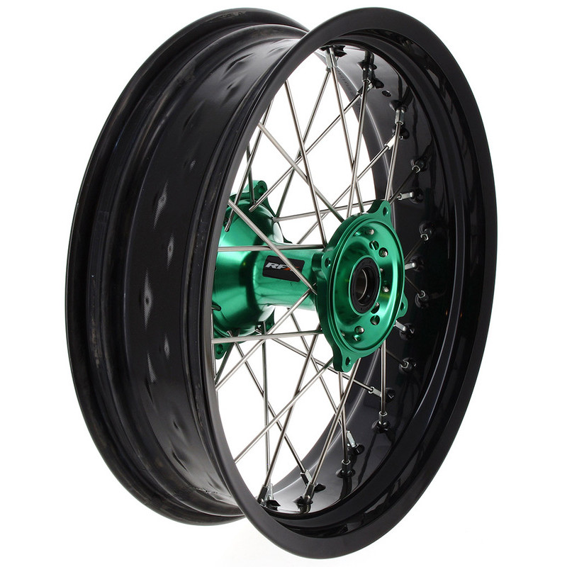 Roue Arrière Complète Moyeu Vert RFX Race SM 17x4,50 pour Kawasaki KX 450 (19-23) - FXWH 20031 55GN Roue Arrière Complète Moyeu Vert RFX Race SM 17x4,50 pour Kawasaki KX 450 (19-23) - FXWH 20031 55GN