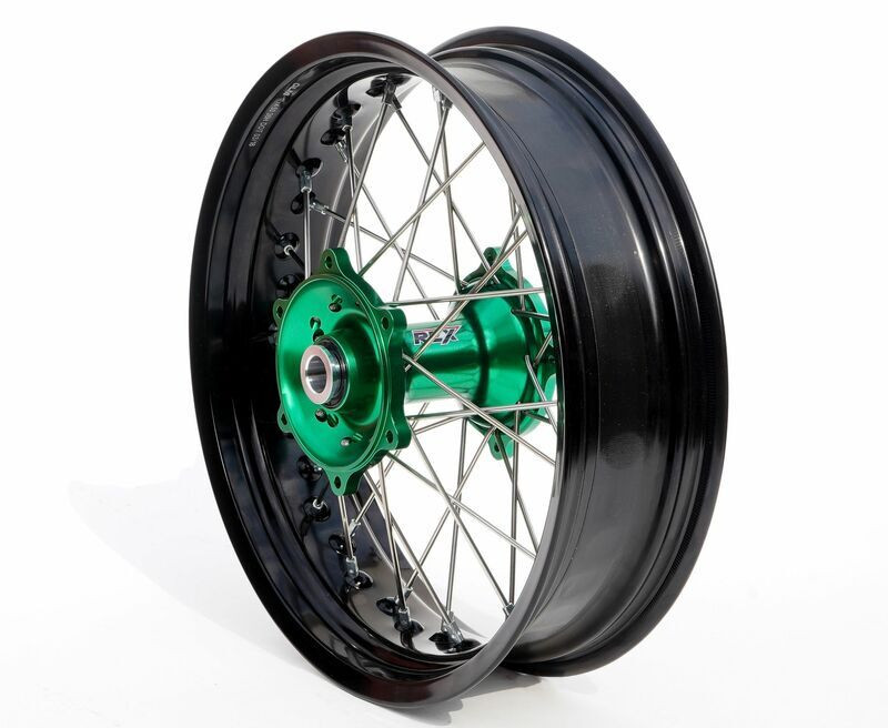 Roue Arrière Complète Moyeu Vert RFX Race SM 17x5,00 pour Kawasaki KX 450 (19-23) - FXWH 20032 55GN