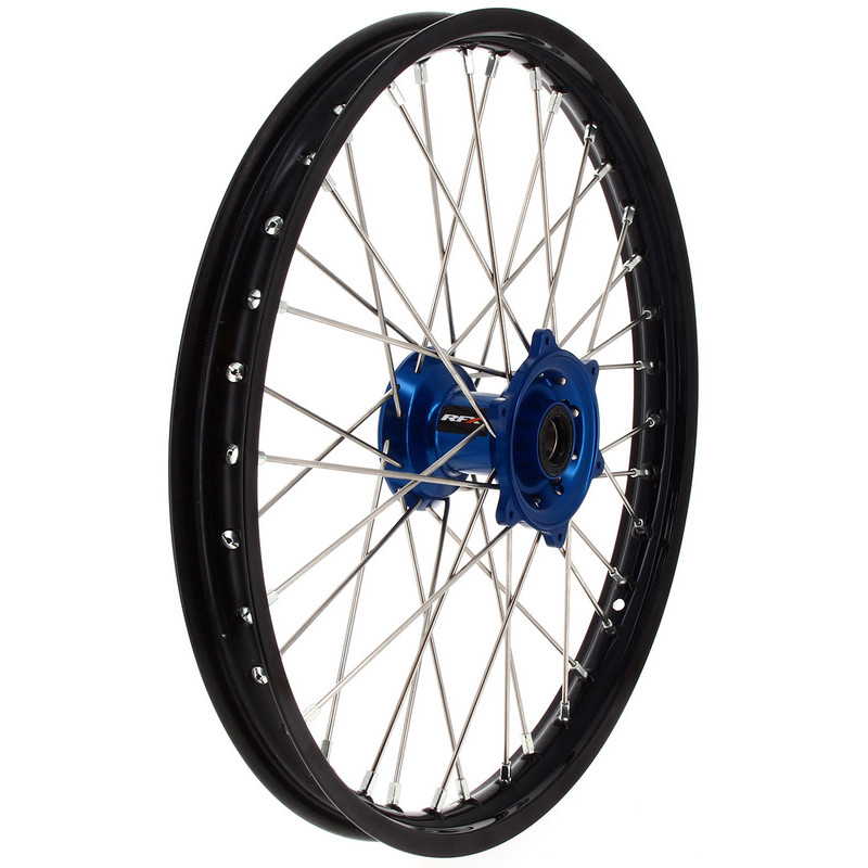 Roue Avant Complète Moyeu Bleu RFX Race MX 21x1,60 pour Yamaha WR 125 (98-13) - FXWH 40001 55BL Roue Avant Complète Moyeu Bleu RFX Race MX 21x1,60 pour Yamaha WR 125 (98-13) - FXWH 40001 55BL