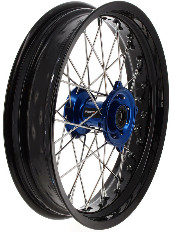 Roue Avant Complète Moyeu Bleu RFX Race SM 17x3,50 pour Suzuki RM-Z 250 (05-26) - FXWH 30004 55BU