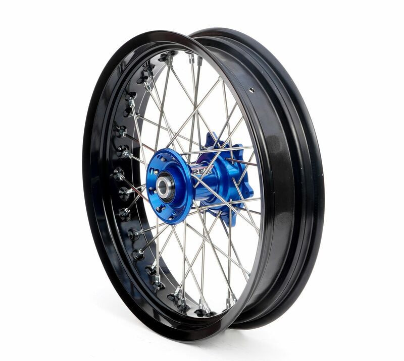 Roue Avant Complète Moyeu Bleu RFX Race SM 17x3,50 pour Yamaha WR 125 (98-13) - FXWH 40004 55BL