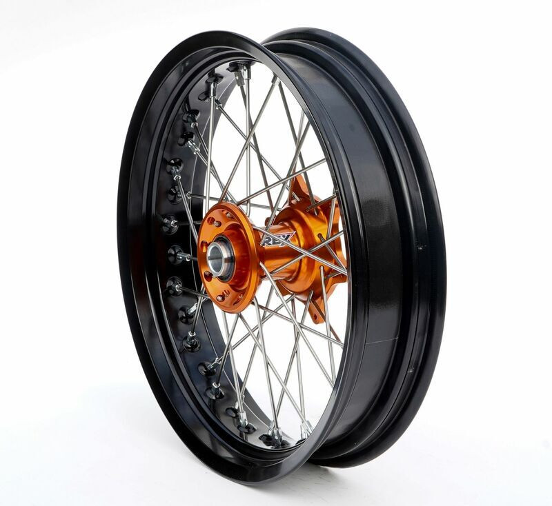 Roue Avant Complète Moyeu Orange RFX Race SM 17x3,50 pour KTM 250 EXC (16-23) - FXWH 50004 55OR