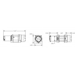 Treuil Electrique Quad Superwinch TERRA 35 Câble Métalique