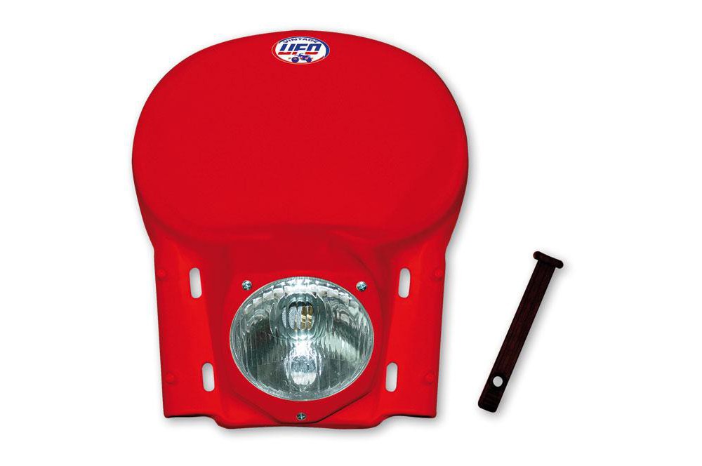 Plaque Phare Moto Cross Vintage UFO Rouge Street Moto Piece