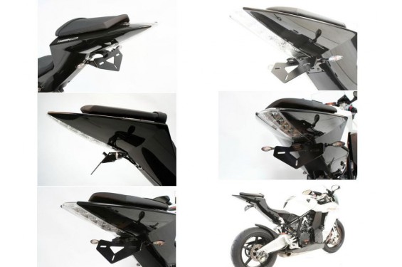 Support de Plaque R&G avec Micro Clignotants pour KTM RC8 & RC8 R (08-15) - LP0068BK Support de Plaque R&G avec Micro Clignotants pour KTM RC8 & RC8 R (08-15) - LP0068BK