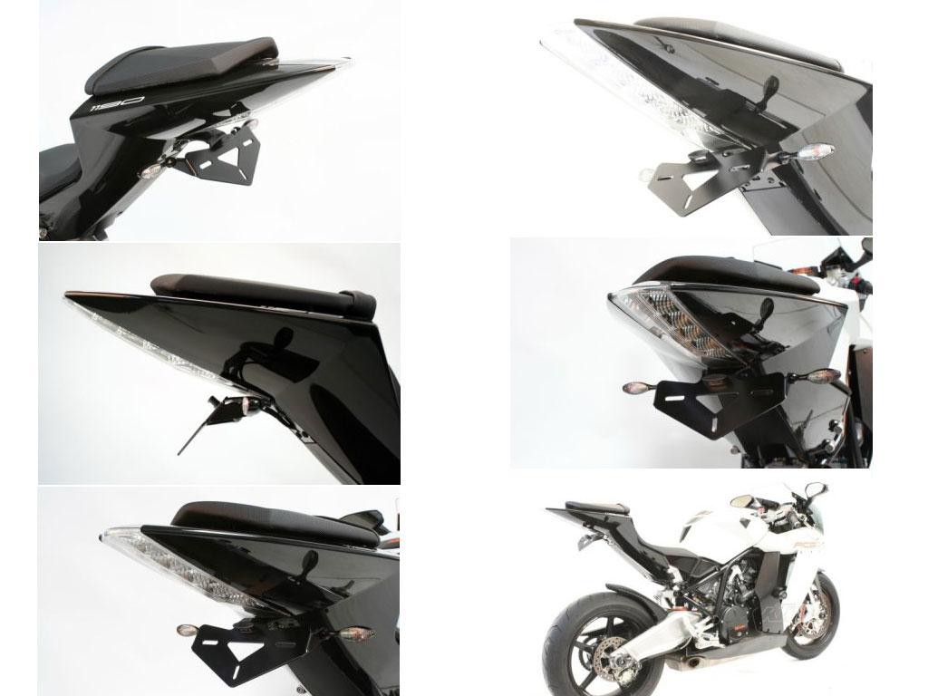 Support de Plaque R&G avec Micro Clignotants pour KTM RC8 & RC8 R (08-15) - LP0068BK
