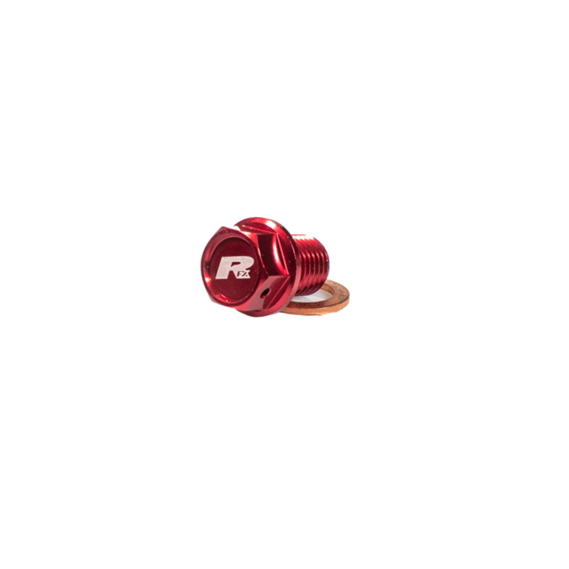 Bouchon de Vidange Aimanté Rouge RFX M12 x 15mm x 1,25 pour Yamaha YZ 250 (97-26) - FXDB1010099RD