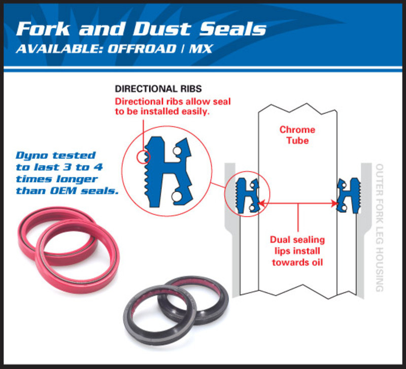Joints spi de fourche ALL BALLS sans cache-poussière - 30x42x11 mm pour Honda CR 80 R (80-81) - 55-103
