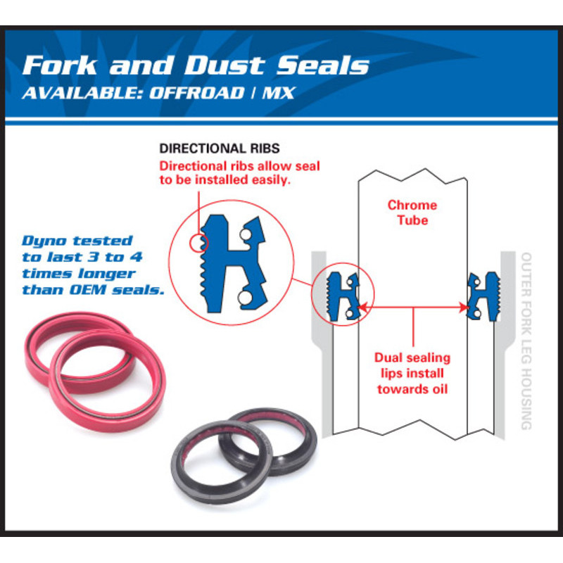 Joints spi de fourche ALL BALLS sans cache-poussière - 30x42x11 mm pour Kawasaki KX 80 (79-81) - 55-103 Joints spi de fourche ALL BALLS sans cache-poussière - 30x42x11 mm pour Kawasaki KX 80 (79-81) - 55-103