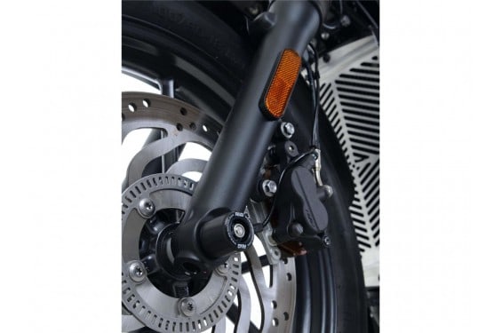 Roulettes de protection de fourche R&G pour Street Twin (16-21) Street Cup (17-19) Bonneville T120 (16-24) - FP0189BK Roulettes de protection de fourche R&G pour Street Twin (16-21) Street Cup (17-19) Bonneville T120 (16-24) - FP0189BK