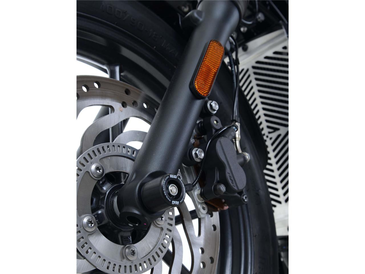 Roulettes de protection de fourche R&G pour Street Twin (16-21) Street Cup (17-19) Bonneville T120 (16-24) - FP0189BK