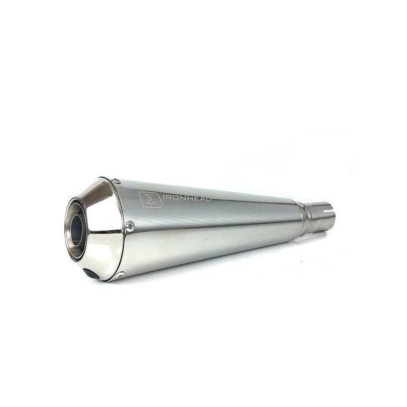 Silencieux Ixil Côté Gauche Ironhead Conical Matt Inox pour Triumph Thruxton 865 (04-15)