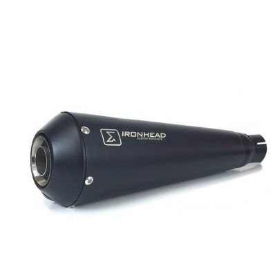 Silencieux Ixil Gauche Ironhead Conical Black Inox pour Moto Guzzi V7 850 Special Stone