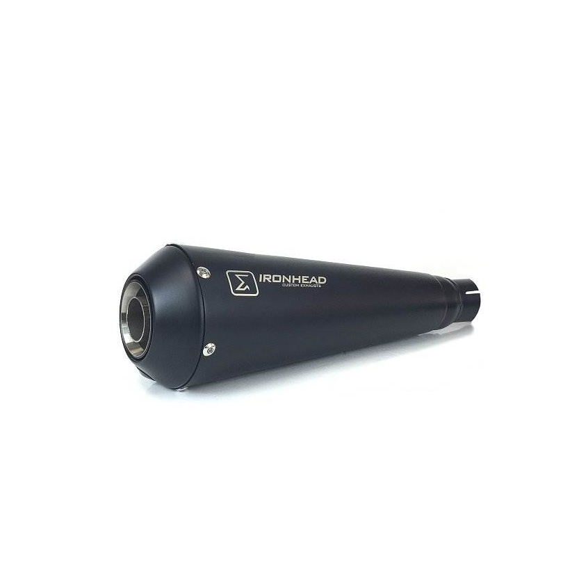Silencieux Ixil Gauche Ironhead Conical Black Inox pour Moto Guzzi V7 Iii