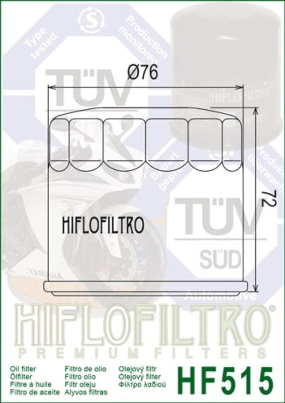 Filtre à huile Hiflofiltro - HF515 pour Royal Enfield Interceptor 650 (19-25) - HF515