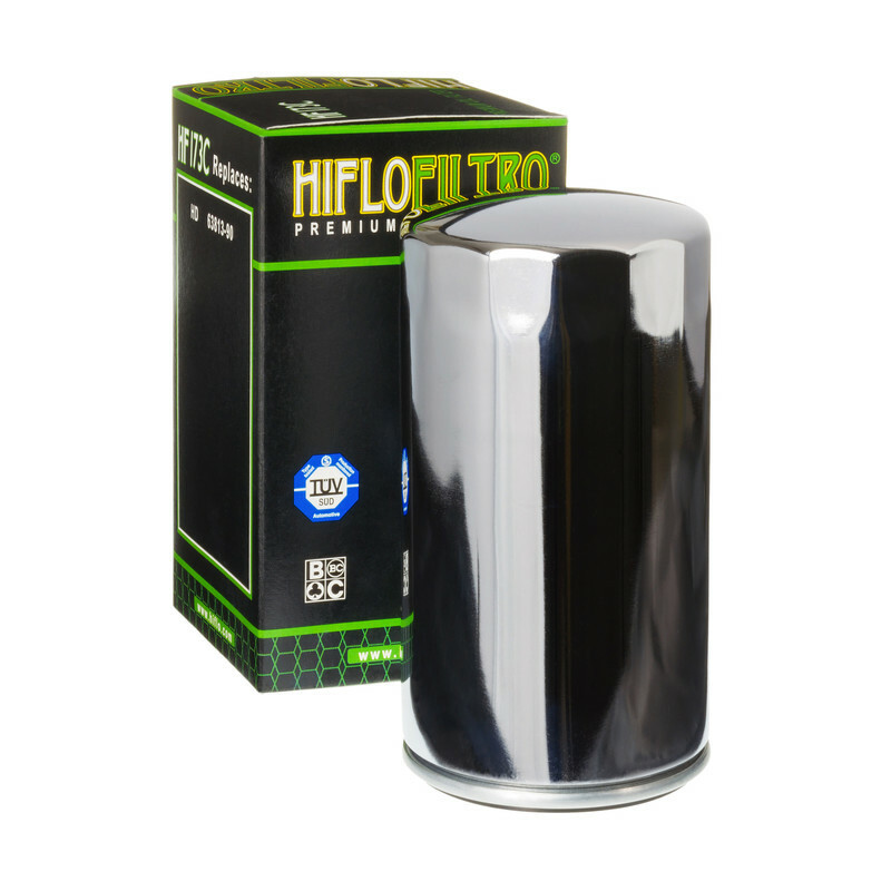 Filtre à huile Hiflofiltro Chrome - HF173C pour Harley Davidson FXDB-S 1340 Dyna Daytona (92-95) - HF173C