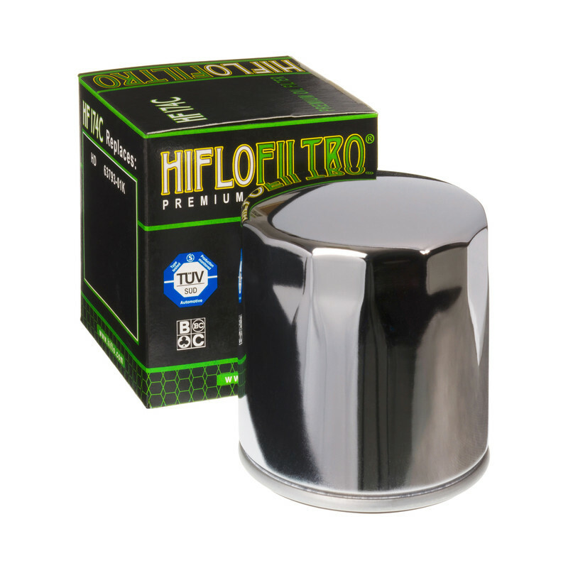 Filtre à huile Hiflofiltro Chrome - HF174C pour Harley Davidson Vrsca 1130 V-ROD (02-07) - HF174C