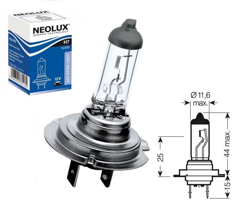 Ampoule H7 12V-55W NEOLUX pour Moto-Quad-Scooter