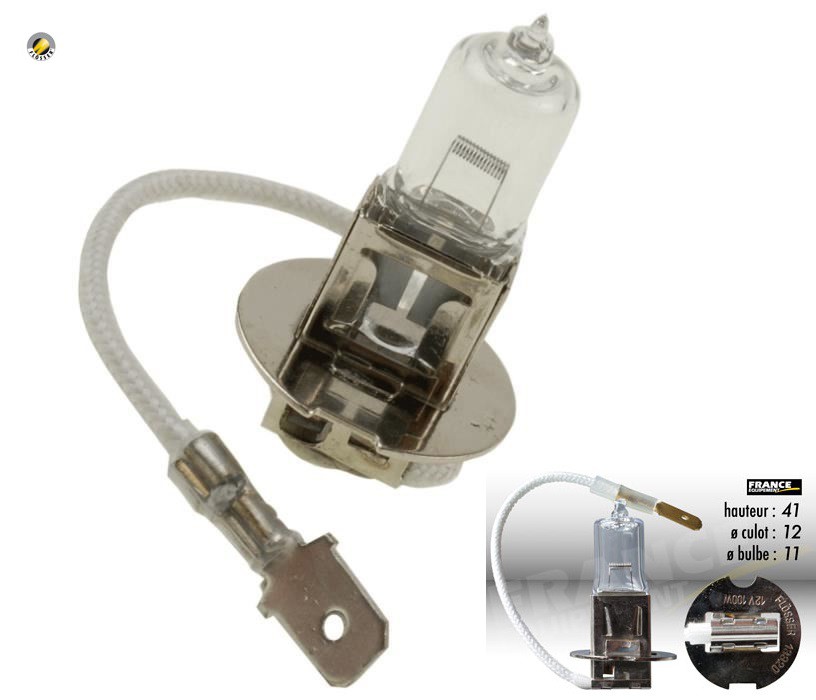 Ampoule H3 12V-100W FLOSSER pour Moto-Quad-Scooter