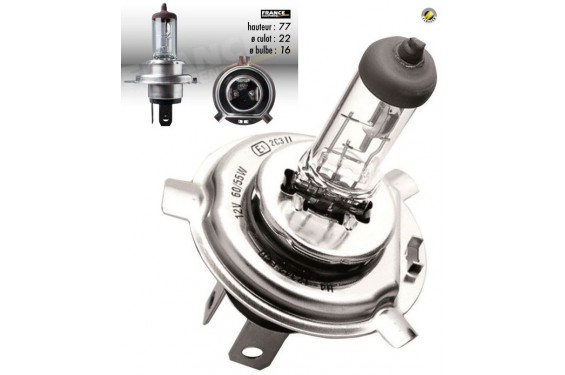 Ampoule H4 12V-55/100W FLOSSER pour Moto-Quad-Scooter