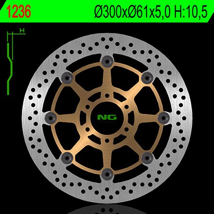 Disque de Frein Moto NG Brake Avant pour Aprilia RS250 (95-05) 1236
