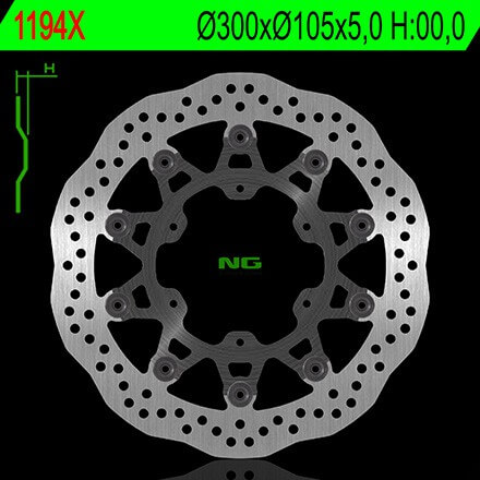 Disque de Frein Moto NG Brake Avant pour Aprilia 650 Pegaso (89-04) 1194X