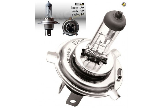 Ampoule H4 12V-100/145W FLOSSER pour Moto-Quad-Scooter