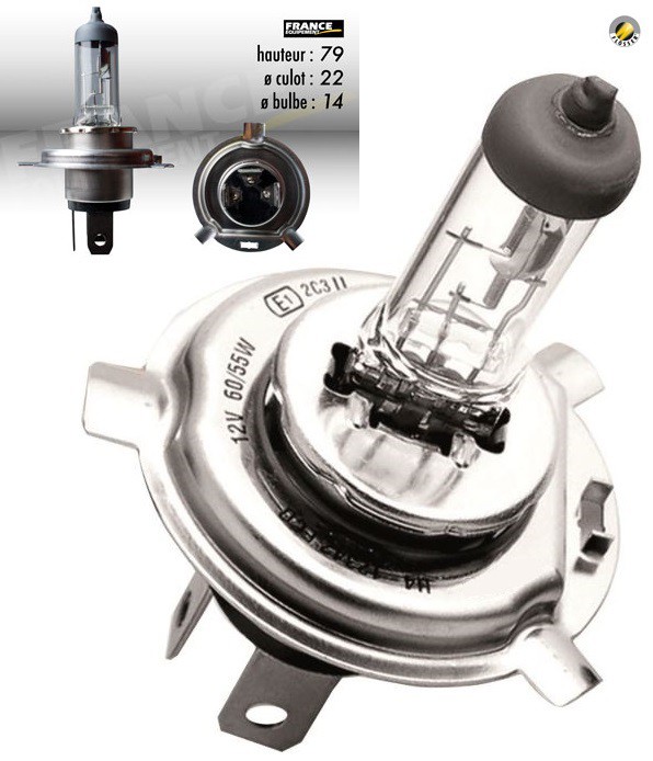 Ampoule H4 12V-100/145W FLOSSER pour Moto-Quad-Scooter