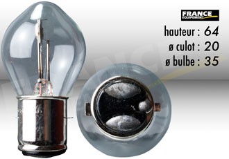 Ampoule Phare 6V-25/25W RING pour Moto-Quad-Scooter