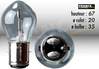 Ampoule Phare 6V-35/35W RING pour Moto-Quad-Scooter