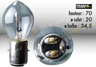 Ampoule Phare 12V-35/35W RING pour Moto-Quad-Scooter
